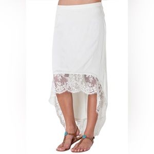 GUC Merritt Charles High Low Skirt M ivory